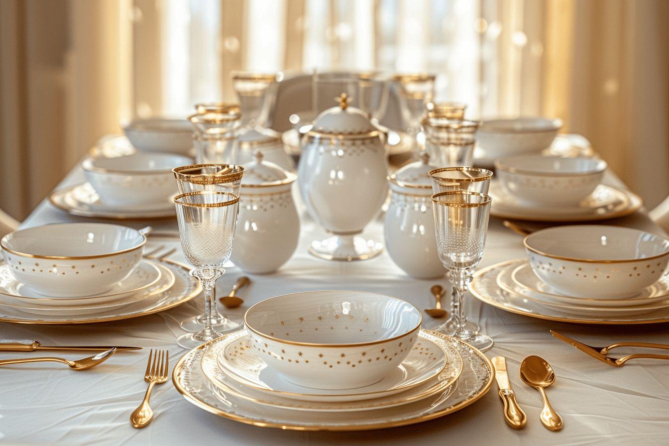 Déco élégante pour table de mariage : inspirations blanc et or pour une réception inoubliable