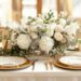 Déco élégante pour table de mariage : inspirations blanc et or pour une réception inoubliable