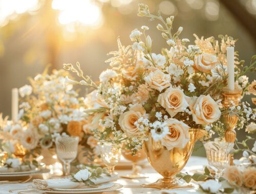 Idées élégantes de décoration de mariage doré : inspirations et astuces pour une ambiance luxueuse