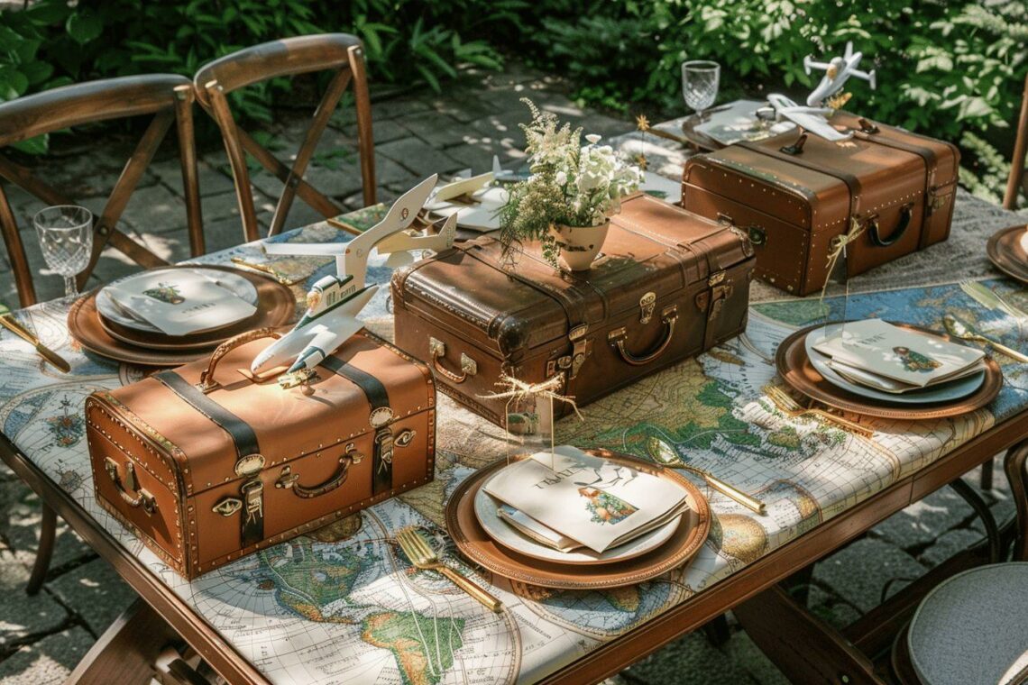 Décorations de table pour mariage sur le thème du voyage : idées originales et tendances