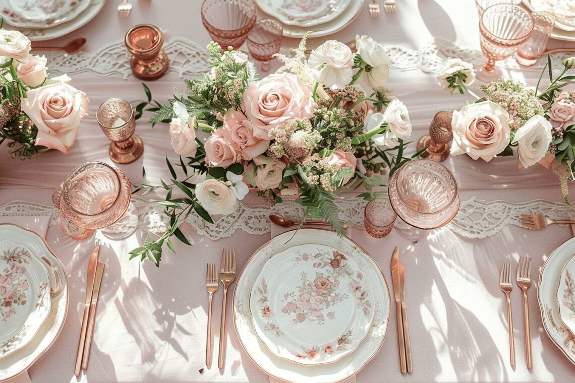 Décoration de mariage en rose pâle : 20 idées élégantes pour une ambiance romantique et raffinée