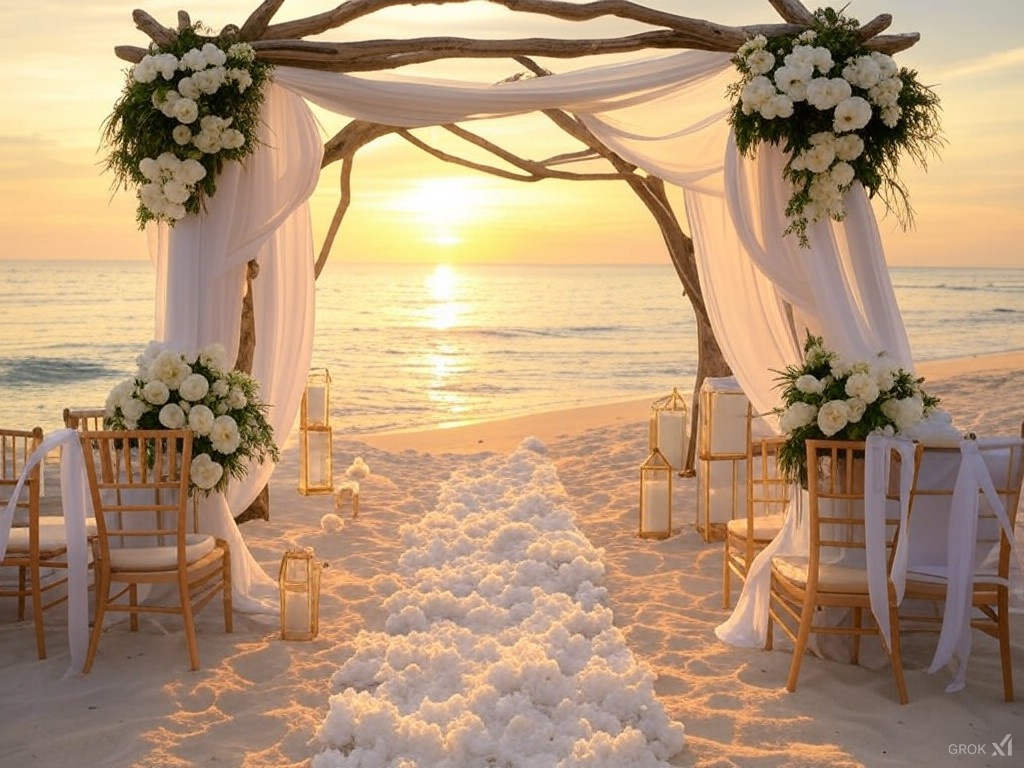 mariage à la plage