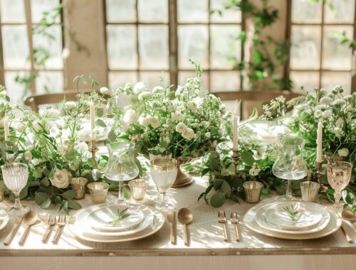 Décoration de mariage vert et or : idées élégantes pour une ambiance naturelle et raffinée